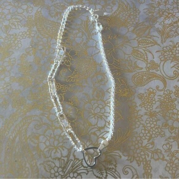 The Multimedia Dainty Heart link pendant bracelet in 925 silver. - Picture 4 of 12